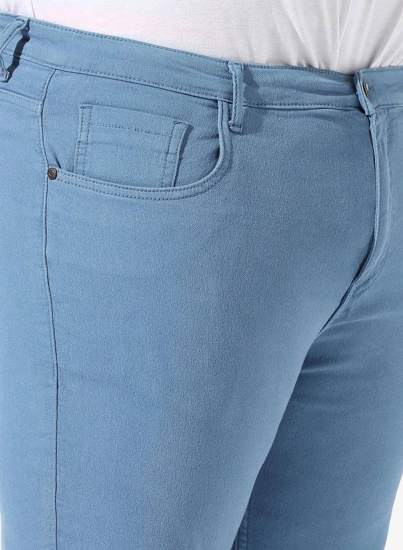Instafab Plus Instafab Plus Men's Blue Solid Denim Jeans