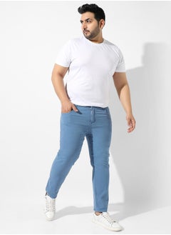 Instafab Plus Instafab Plus Men's Blue Solid Denim Jeans  - Image 5
