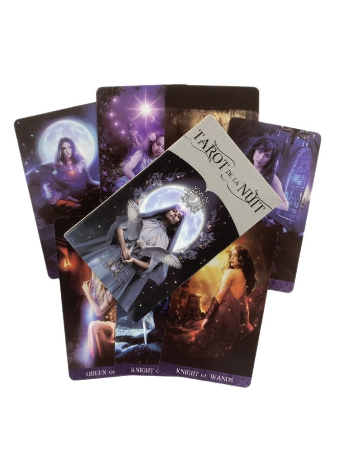 NIBEMINENT 1Pcs Deck Tarot De La Nuit Full English Version PDF Guide Family Gathering Board Game Oracle Deck Cards - Image 4