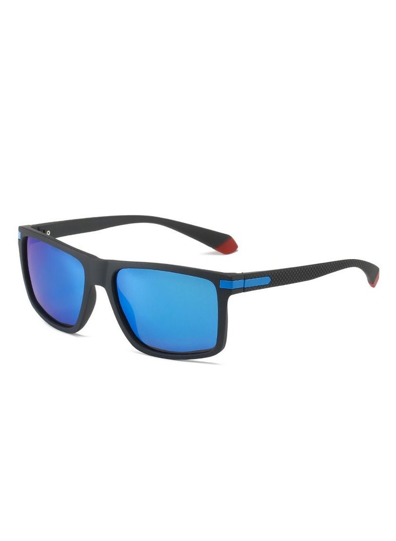 HDCRAFTER Rectangular Sunglasses-Blue - Image 2