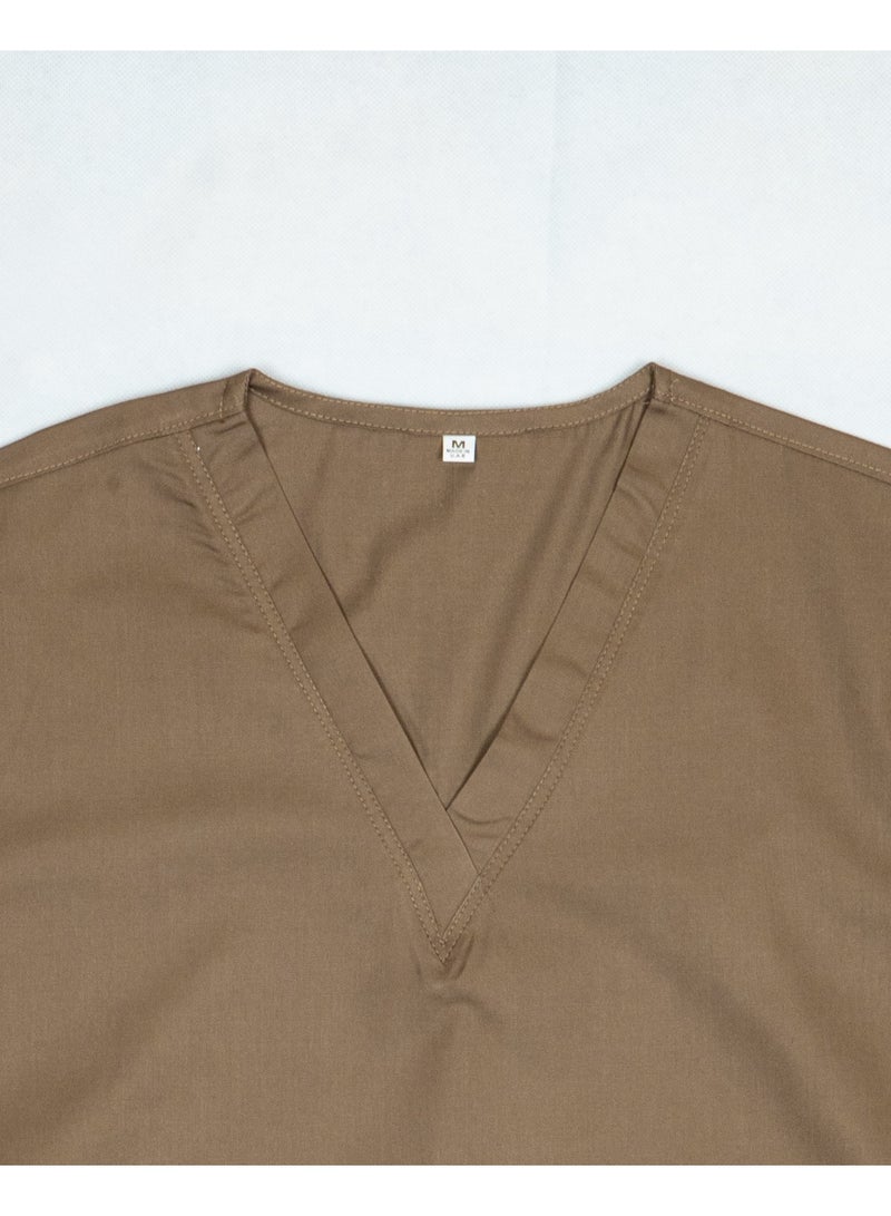 Nanny Tag V-Neck Scrub Suit | Premium Stretchable Medical Uniform with Utility Pockets - Image 4