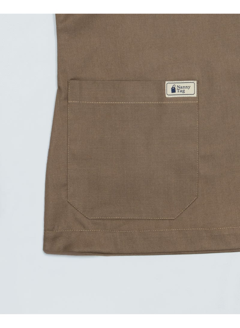 Nanny Tag V-Neck Scrub Suit | Premium Stretchable Medical Uniform with Utility Pockets - Image 3