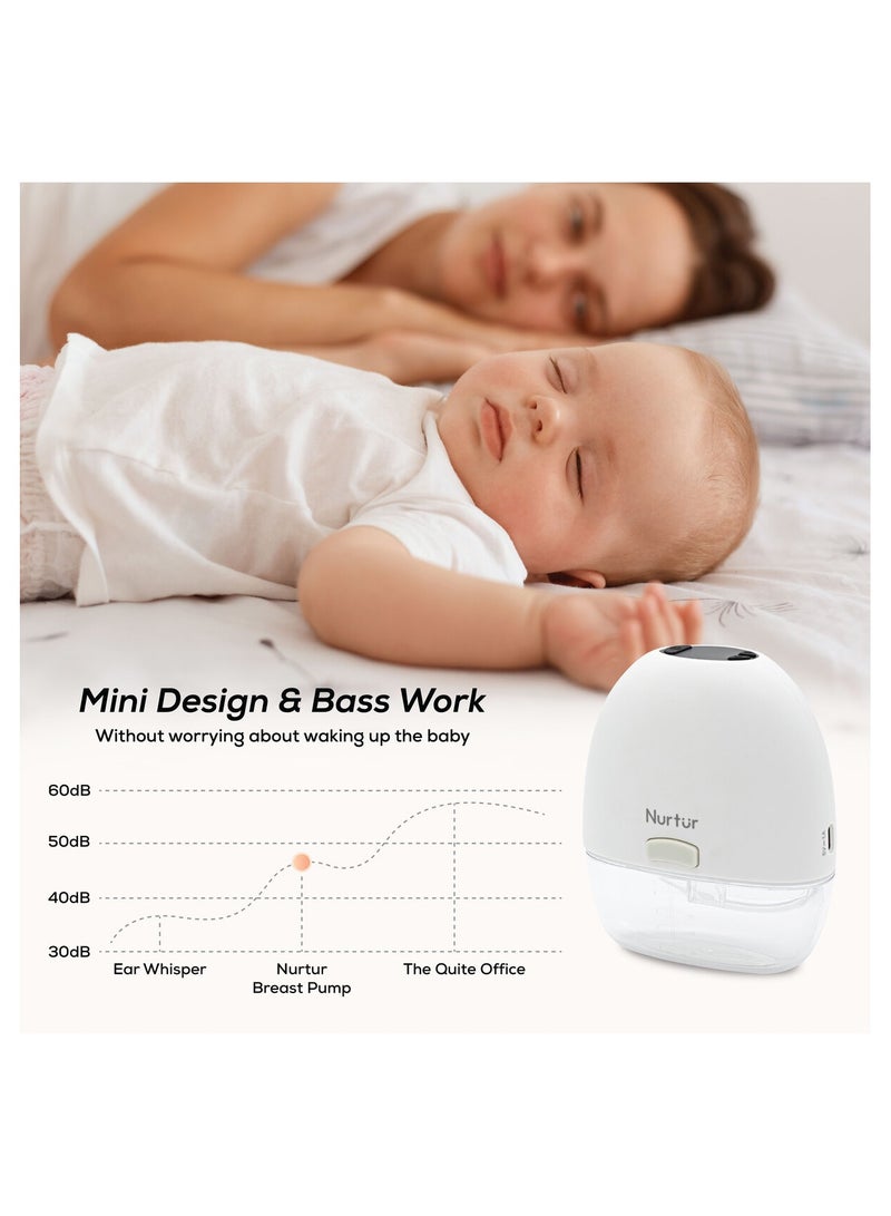 Nurtur Cozi Prime Double Wearable Breast Pump Hands Free Portable Wireless Breast Pump LCD Display Small And Light weight Extractor Gifts for New Mom Milk suction,White 50ml - Image 5