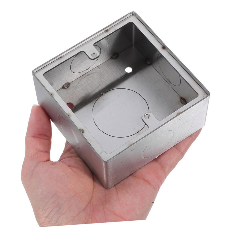 صندوق تقاطع 2 قطعة من الفولاذ المقاوم للصدأ مقاوم للحريق صندوق مأخذ كهربائي في الحائط لتحسين المنزل - Image 5