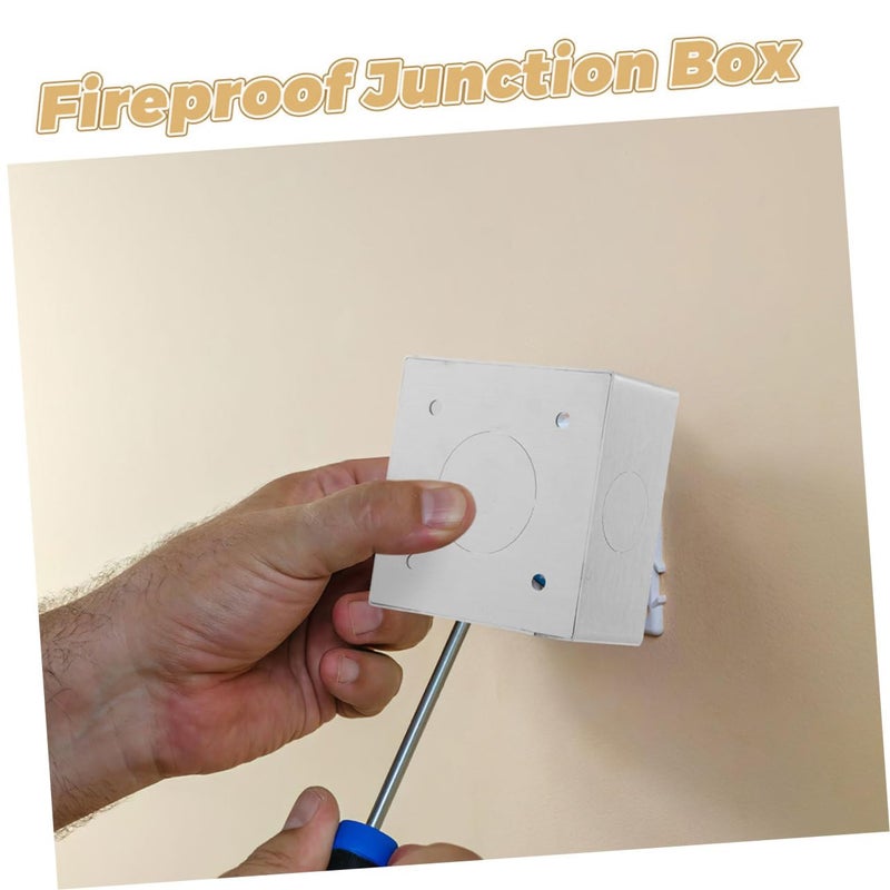 صندوق تقاطع 2 قطعة من الفولاذ المقاوم للصدأ مقاوم للحريق صندوق مأخذ كهربائي في الحائط لتحسين المنزل - Image 4