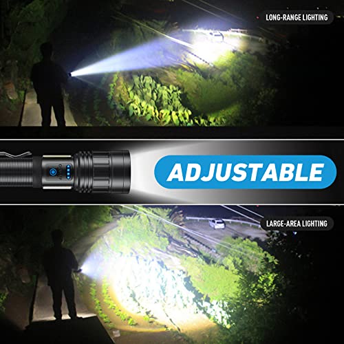 BERCOL Rechargeable Flashlights 90000 High Lumen, Super Bright Magnetic Flashlight Rechargeable, 7 Modes with Cob Work Light, Powerful Led Flash Light for Camping, Outdoor, Home - Image 4
