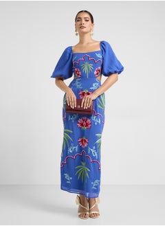 Embroidered Tie Back Dress - pzsku/Z456E5AE27E601B70BCDDZ/45/_/1741167959/b9abfc02-95d9-4de1-b54f-ba4794d536af