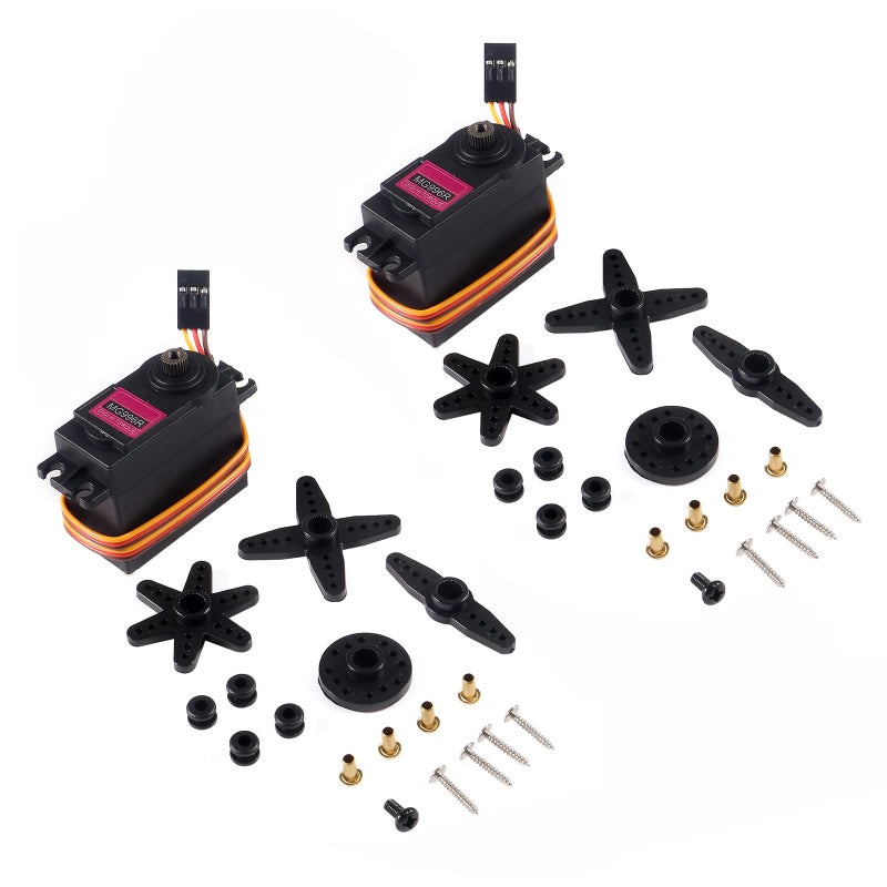 AEDIKO 2pcs MG996R Servo Motor Control 180 Angle Metal Gear Servo Digital High Speed Torque Servo Motor for Smart Car Robot Boat RC Helicopter - Image 4