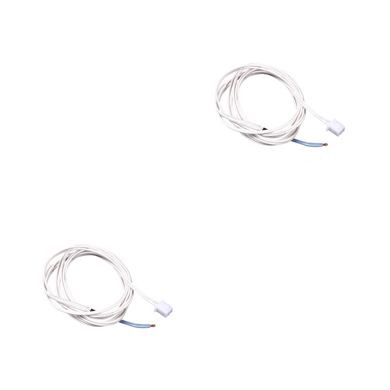 6 pcs 3950 200℃ Thermistor with 1 Meter Wiring and XH2.54- Terminal for 3D Printer Heatbed or Hot End (White) - Image 1