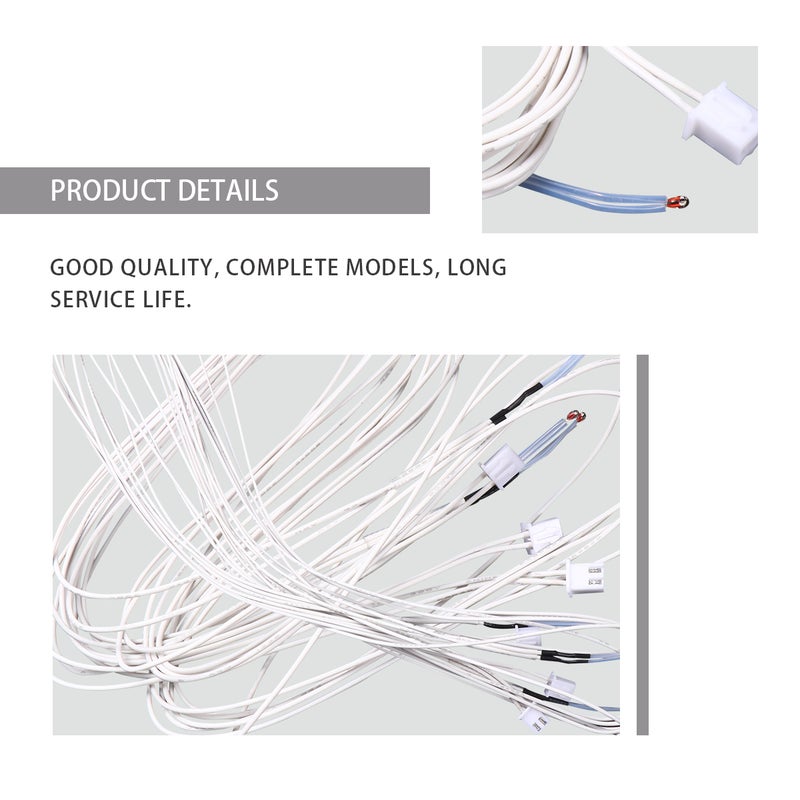 6 pcs 3950 200℃ Thermistor with 1 Meter Wiring and XH2.54- Terminal for 3D Printer Heatbed or Hot End (White) - Image 4