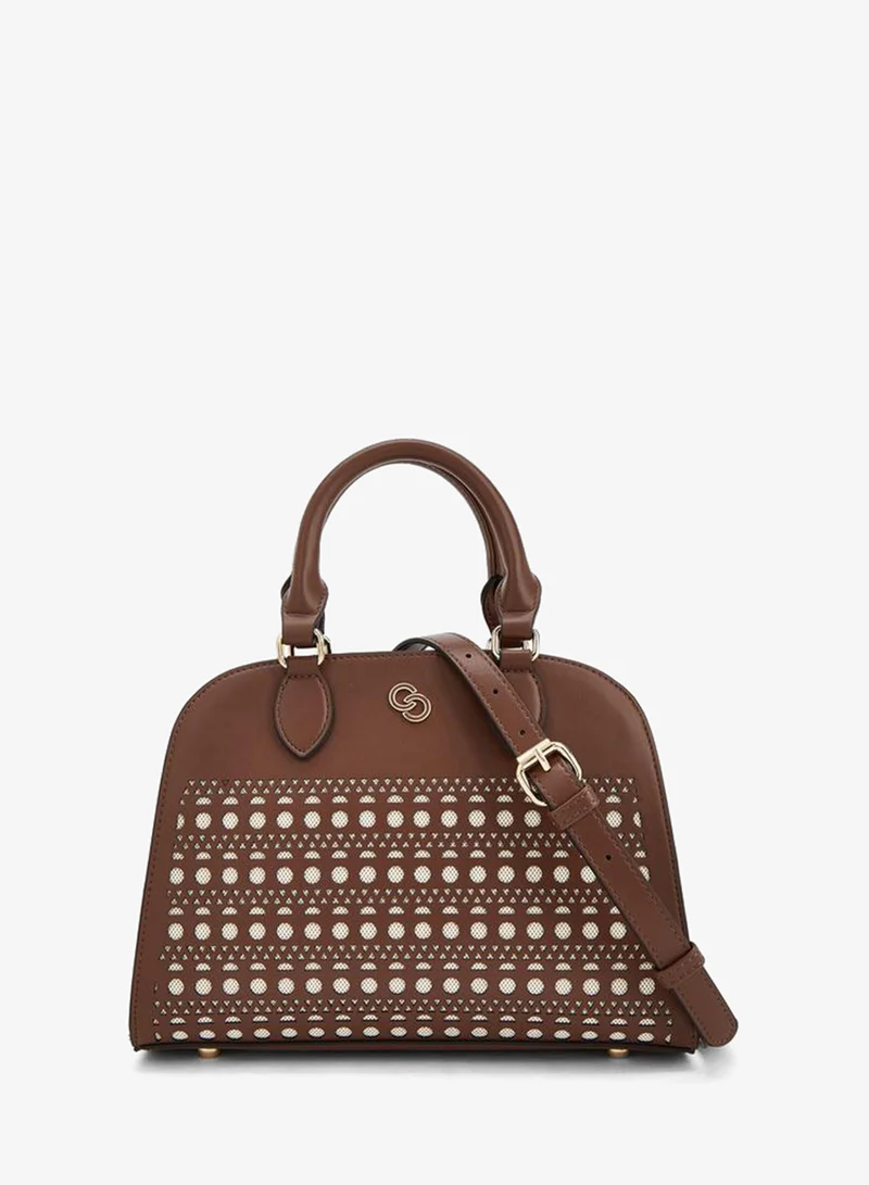 Cutwork Tote Bag With Detachable Strap