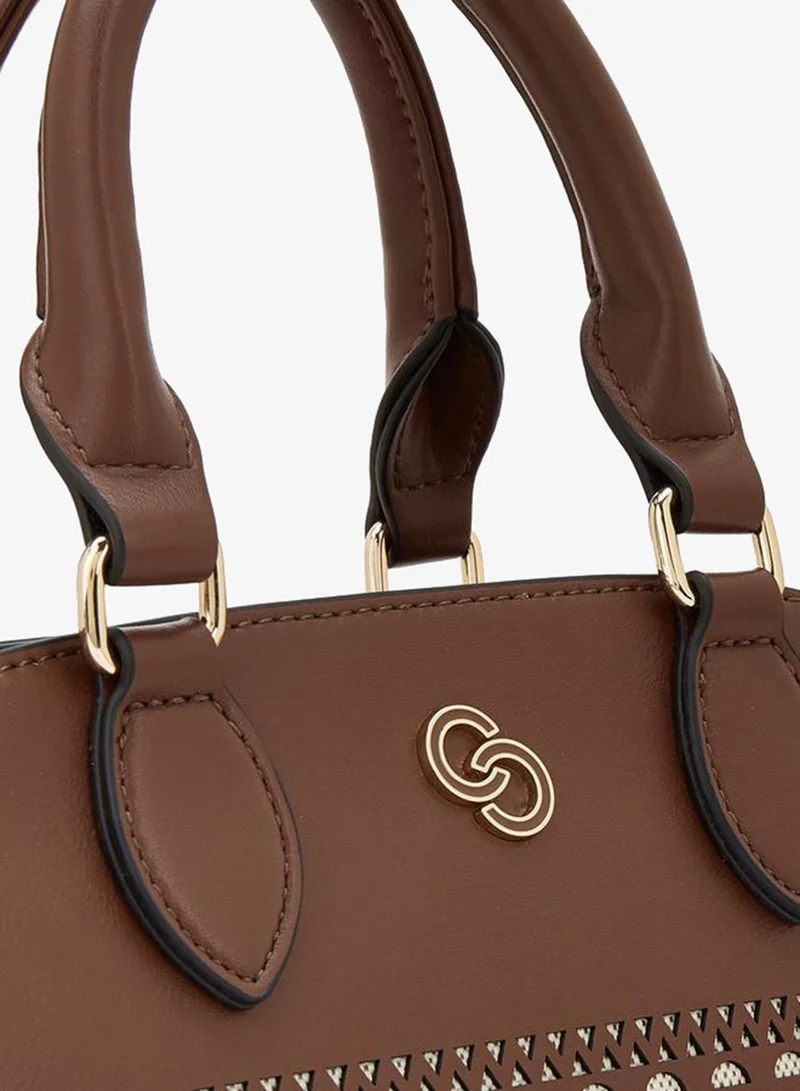Celeste TAN Cutwork Tote Bag With Detachable Strap for Women | Best Price UAE