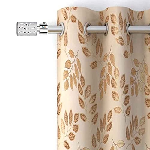 FERIO Stainless Steel and Aluminium Silver Colour Modern Curtain Rod Holder for Door and Window Fitting Accessories for 1 Inch Rod Only Finials (Pack of 4) - Image 4