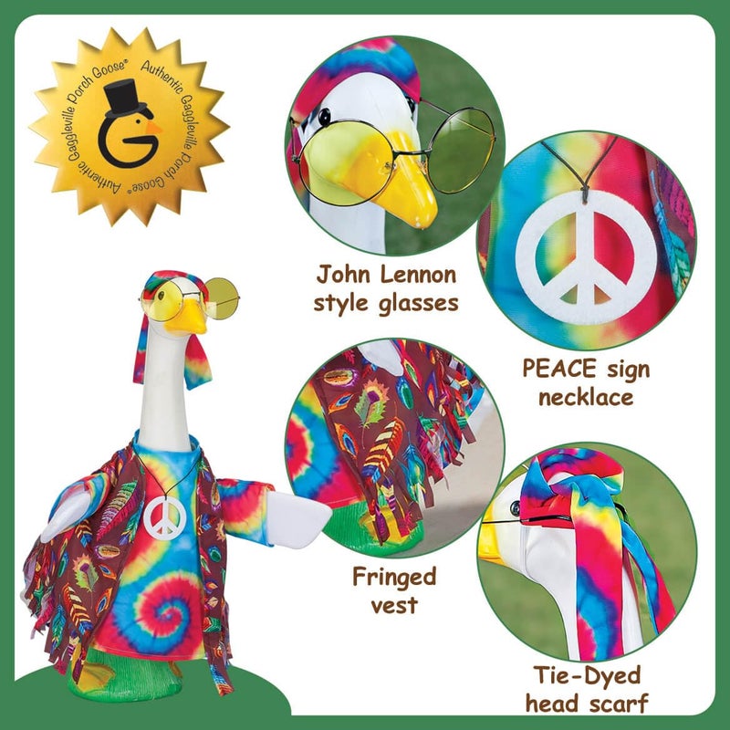 Fox Valley Traders Gaggleville Hippie Goose Outfit, Fits Large 23" H Statue - Image 4