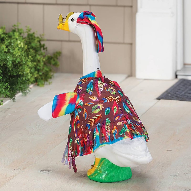 Fox Valley Traders Gaggleville Hippie Goose Outfit, Fits Large 23" H Statue - Image 5