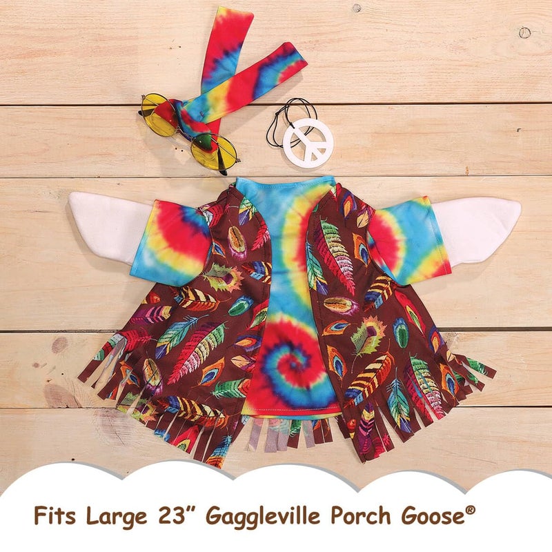 Fox Valley Traders Gaggleville Hippie Goose Outfit, Fits Large 23" H Statue - Image 3