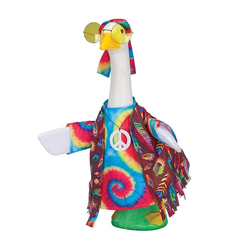 Fox Valley Traders Gaggleville Hippie Goose Outfit, Fits Large 23" H Statue - Image 1