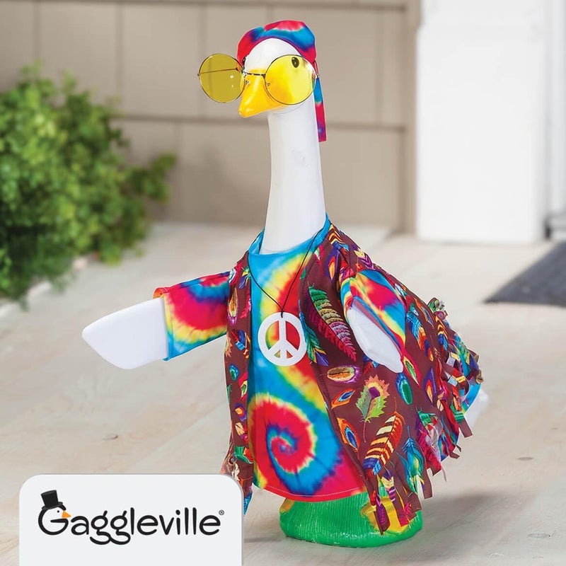 Fox Valley Traders Gaggleville Hippie Goose Outfit, Fits Large 23" H Statue - Image 2