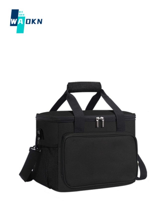 WAOKN Outdoor Large Cooler Bag Insulated Handbag Reusable Waterproof Oxford Ice Refrigerated Large Capacity Oxford Cloth Lightweight Fresh-keeping for Men Women Picnic BBQ Beach Lunch - Image 1