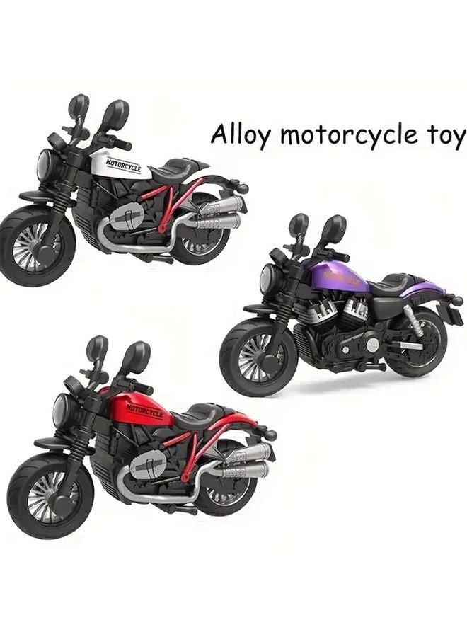 Yellow Alloy Motorcycle Toy Push Operated Weather Resistant Vintage Design Gift - Image 2