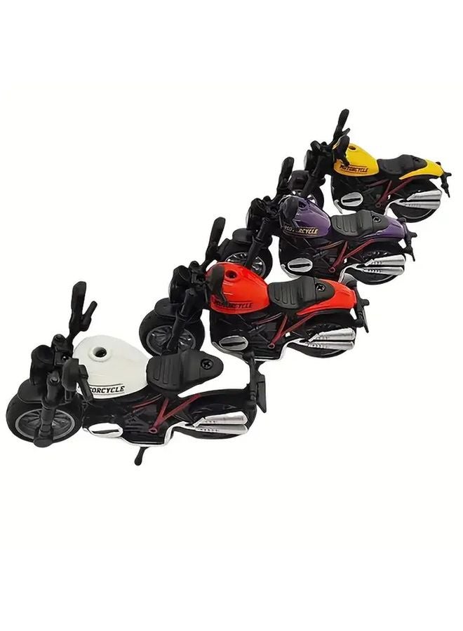 Yellow Alloy Motorcycle Toy Push Operated Weather Resistant Vintage Design Gift - Image 4