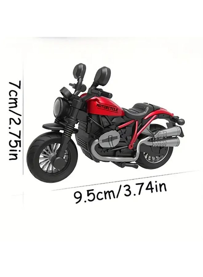 Yellow Alloy Motorcycle Toy Push Operated Weather Resistant Vintage Design Gift - Image 3