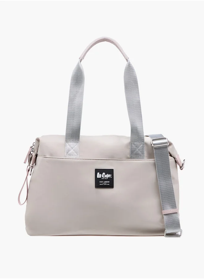 Lee Cooper Women's Logo Applique Tote Bag with Zip Closure