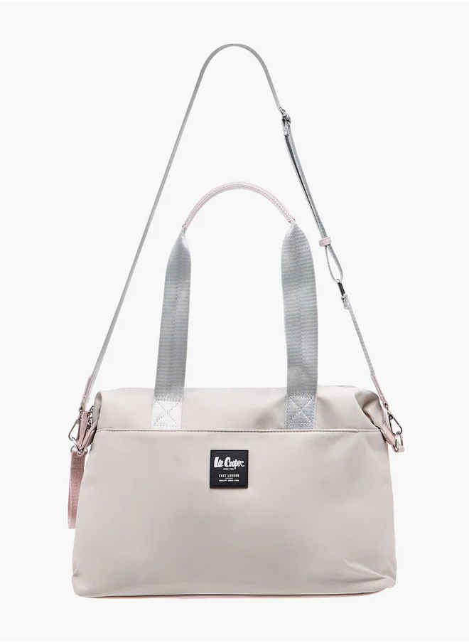 Lee Cooper Women's Logo Applique Tote Bag with Zip Closure