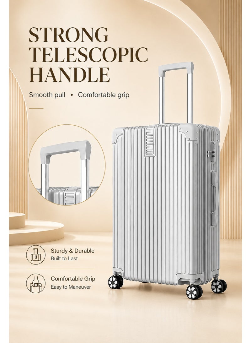 WEMART Luggage Set, 3-piece (20/24/28)" Suitcases with Universal Wheels PC+ABS Durable Hardshell Luggage Clearance Price (silver) - Image 5