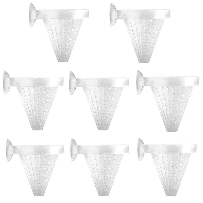 alfyng 8pcs Aquarium Red Worm Cone Feeder Bloodworm Cone Feeder Shrimp Fish Food Feeding Plastic Cup with Suckers for Fish Tank 264 x 264 inch - Image 3