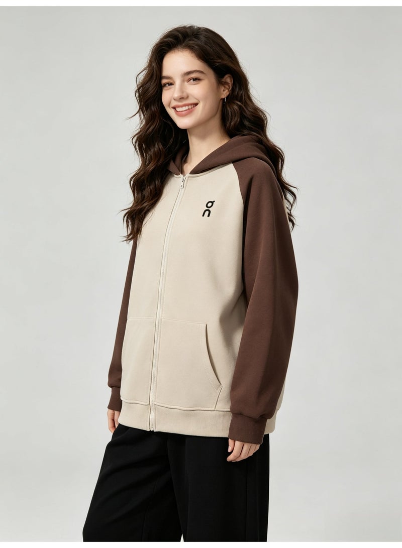 On Running Men's and women's matching raglan sleeves hooded cardigan jacket - Image 3