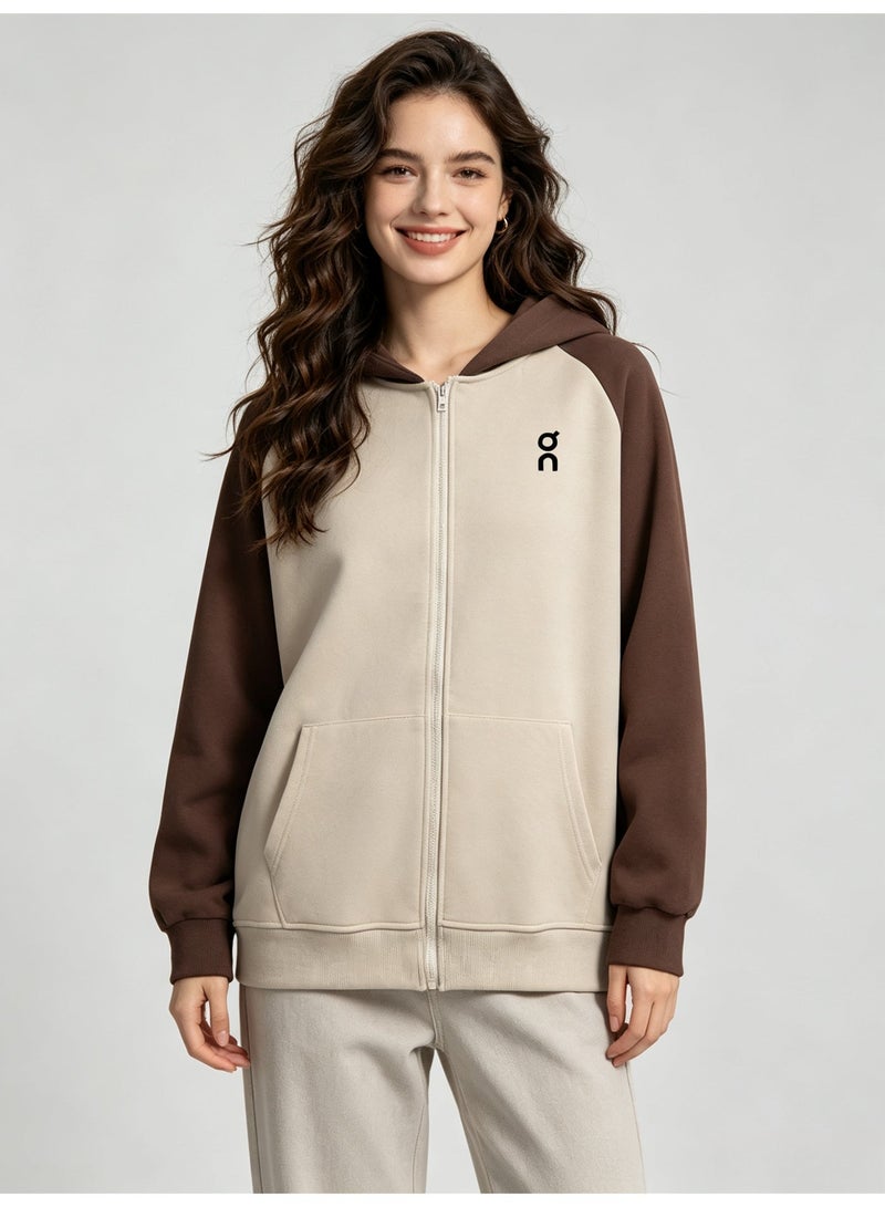 On Running Men's and women's matching raglan sleeves hooded cardigan jacket - Image 5