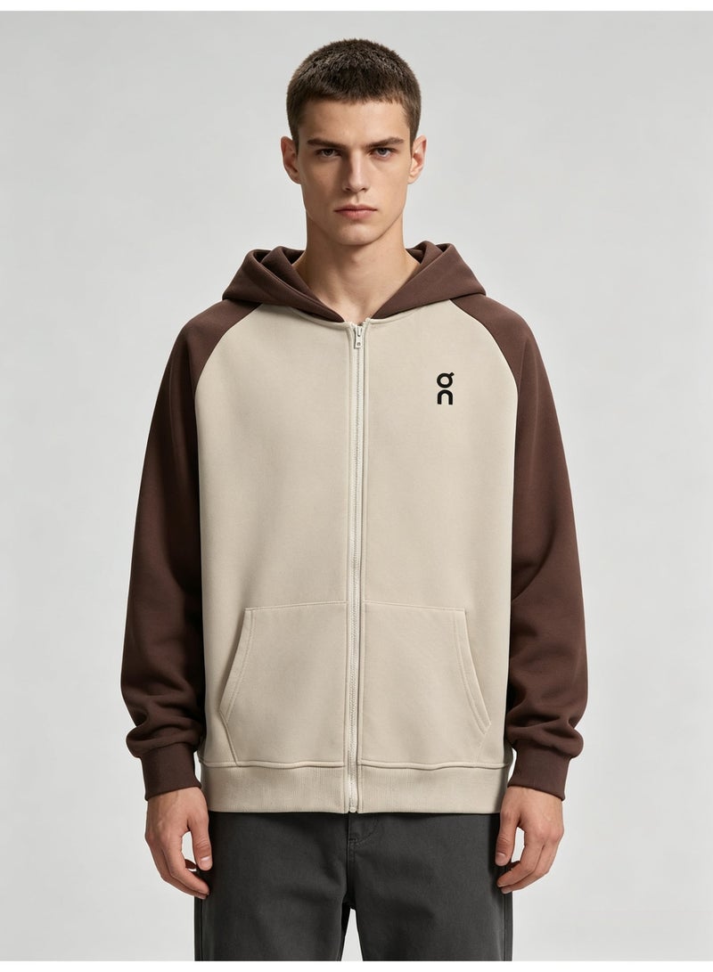 On Running Men's and women's matching raglan sleeves hooded cardigan jacket - Image 1