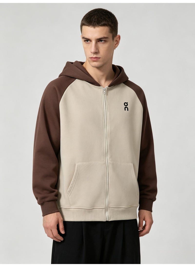 On Running Men's and women's matching raglan sleeves hooded cardigan jacket - Image 2