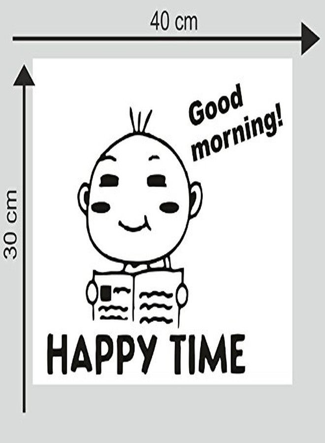 Sticker Studio Good Morning Happy time Bathroom Wall Sticker (Surface Covering Area - 30 x 38 cm) - Image 2