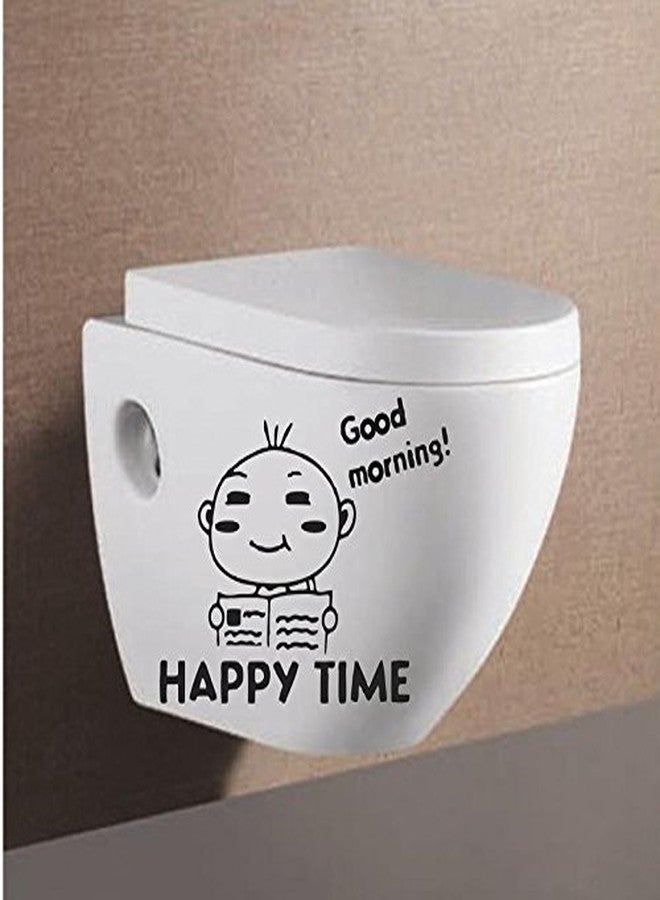 Sticker Studio Good Morning Happy time Bathroom Wall Sticker (Surface Covering Area - 30 x 38 cm) - Image 1