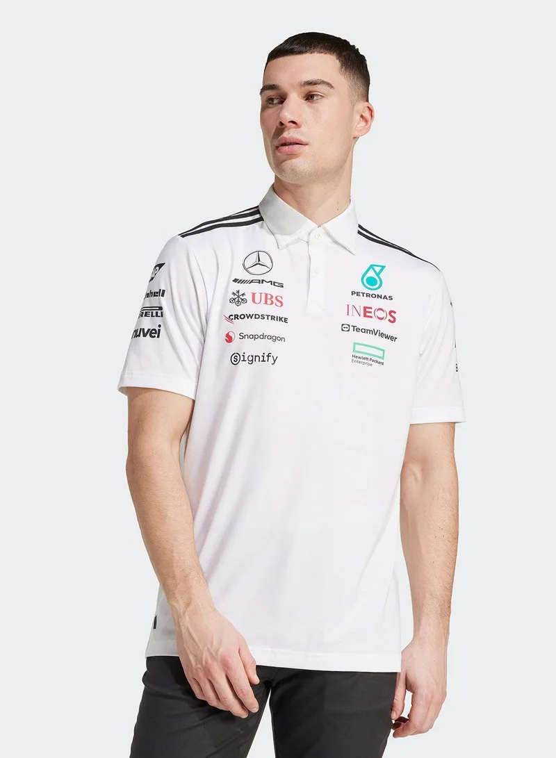 Adidas Mer Tm Polo Wm White Motorsport Polo Shirts For Men XS