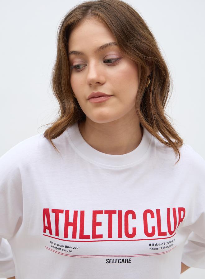 Styli Slogan Print Oversized T-Shirt - Image 4