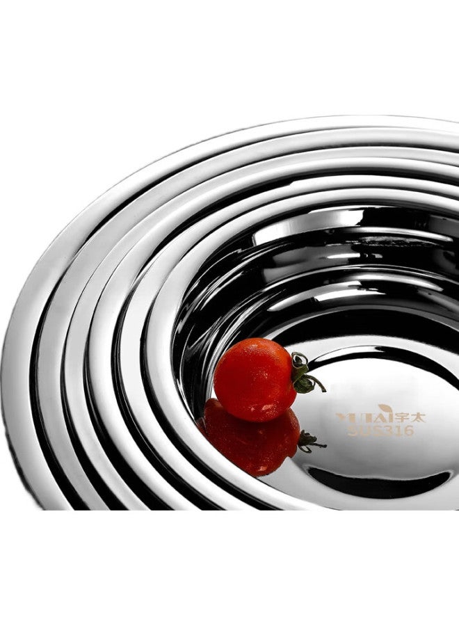 Yutai 316 Stainless Steel Thickened Household Vegetable Basin Kitchen Basin Soup Plate Soup Bowl Rice Basin Small Basin Soup Basin 14Cm - Image 1