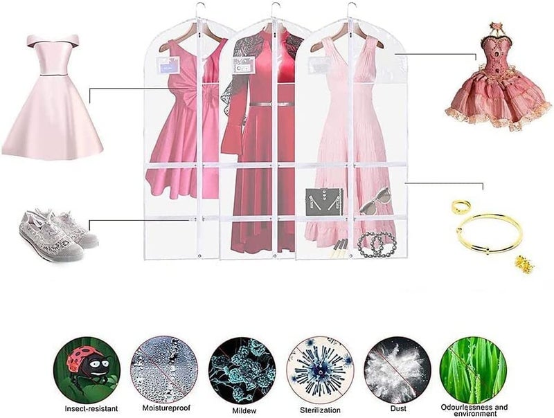 Hersent Dance Costume Garment Bag  3 Packs Dance Garment Bag  Costume Bags For Dancers  Garment Bag For Hanging Clothes  Garment Bag For Dance Costumes Garment Bags With Pockets For Dance - Image 5