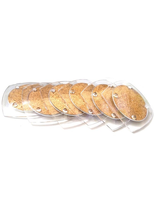 Prostuff.in Prostuff.in® 6 Pcs Heating Insulation Resistant Coasters with Stand for Home Pan Pot Holder for Dining Table Heat Pad for Kitchen Tea & Coffee Cup Coaster Transparent Color  - Image 5