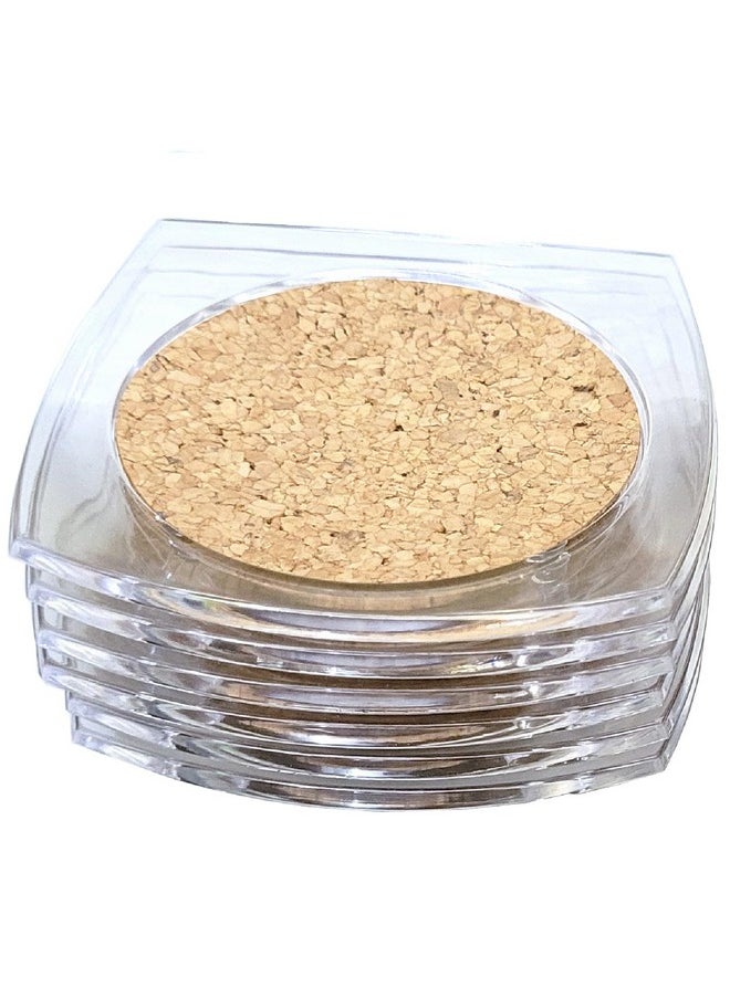 Prostuff.in Prostuff.in® 6 Pcs Heating Insulation Resistant Coasters with Stand for Home Pan Pot Holder for Dining Table Heat Pad for Kitchen Tea & Coffee Cup Coaster Transparent Color  - Image 2