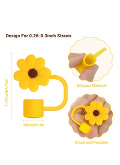 spa luxetique 9 Straw Lids for Stanley Cup 30 to 40 oz, Glass Shaped Straw Lids Silicone Straw Lids Straw Tip Covers Reusable Straw Stoppers Soft and Cute Straw Dispensing Tips for 8 to 10 mm Stanley Cup Straws  - Image 2