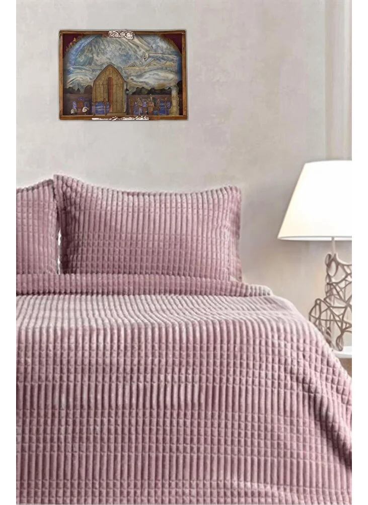 ميرينوس Modern Line 3 Piece Blanket Set - Pink