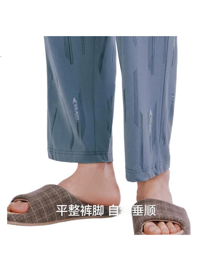 THREEGUN Men'S Pajama Pants Father'S Day Gift Home Pants Pure Cotton Plaid Comfortable Thin Casual Men'S Home Long Pants - Image 2