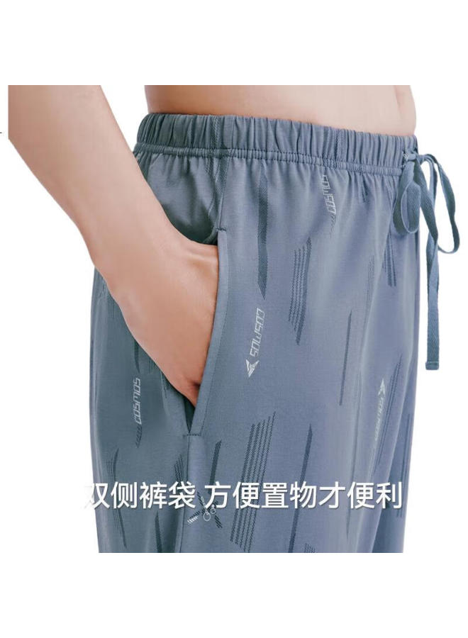 THREEGUN Men'S Pajama Pants Father'S Day Gift Home Pants Pure Cotton Plaid Comfortable Thin Casual Men'S Home Long Pants - Image 3