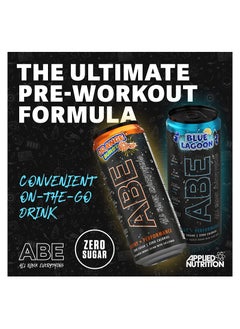 Applied Nutrition علب ABE قبل التمرين - كل شيء أسود للطاقة + مشروب الأداء، مشروبات غازية ABE خالية من السكر مع الكافيين - عبوة من 12 علبة × 330 مل - عنب أمريكي  - Image 3