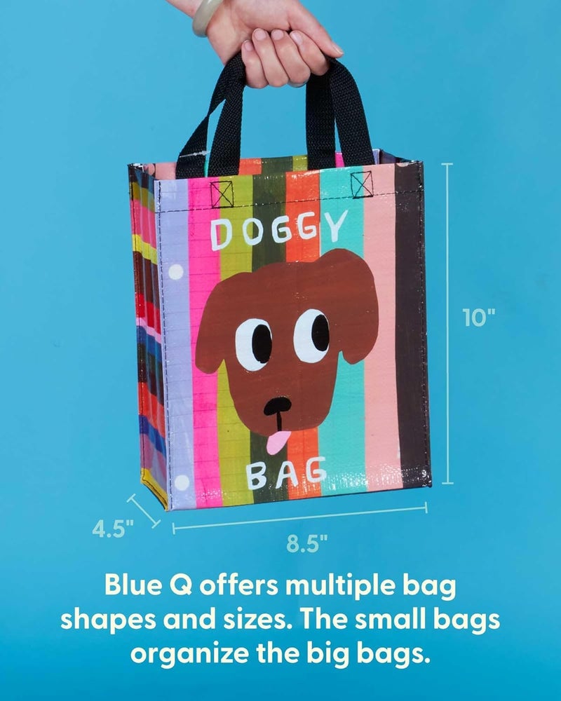 Blue Q Handy Tote Bag - Doggy Bag - Recycled & Reusable Sturdy Canvas Shopping Bag with Quirky Art and Handles, 95% Recycled Material, Ideal for Lunch, Gift, Groceries 10" h x 8.5" w x 4.5" d - Image 2