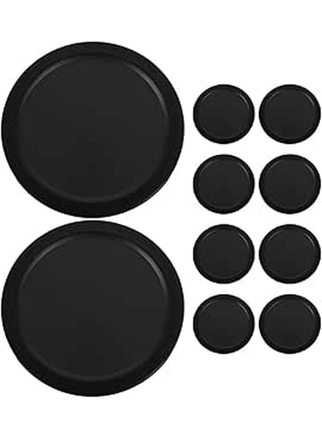 10 Pack Black 64mm Ice Hockey Pucks For Table Hockey Indoor Games Adults Kids