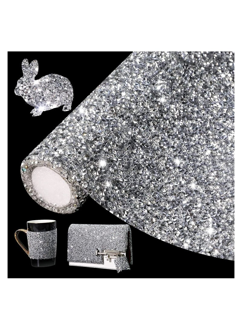 Rhinestone Sticker Sheet, Self-Adhesive Bling Crystal Stickers for Crafts, DIY Home Decor, Makeup Table, Phone, and Party Decoration (9.4" x 15.8") - Image 1